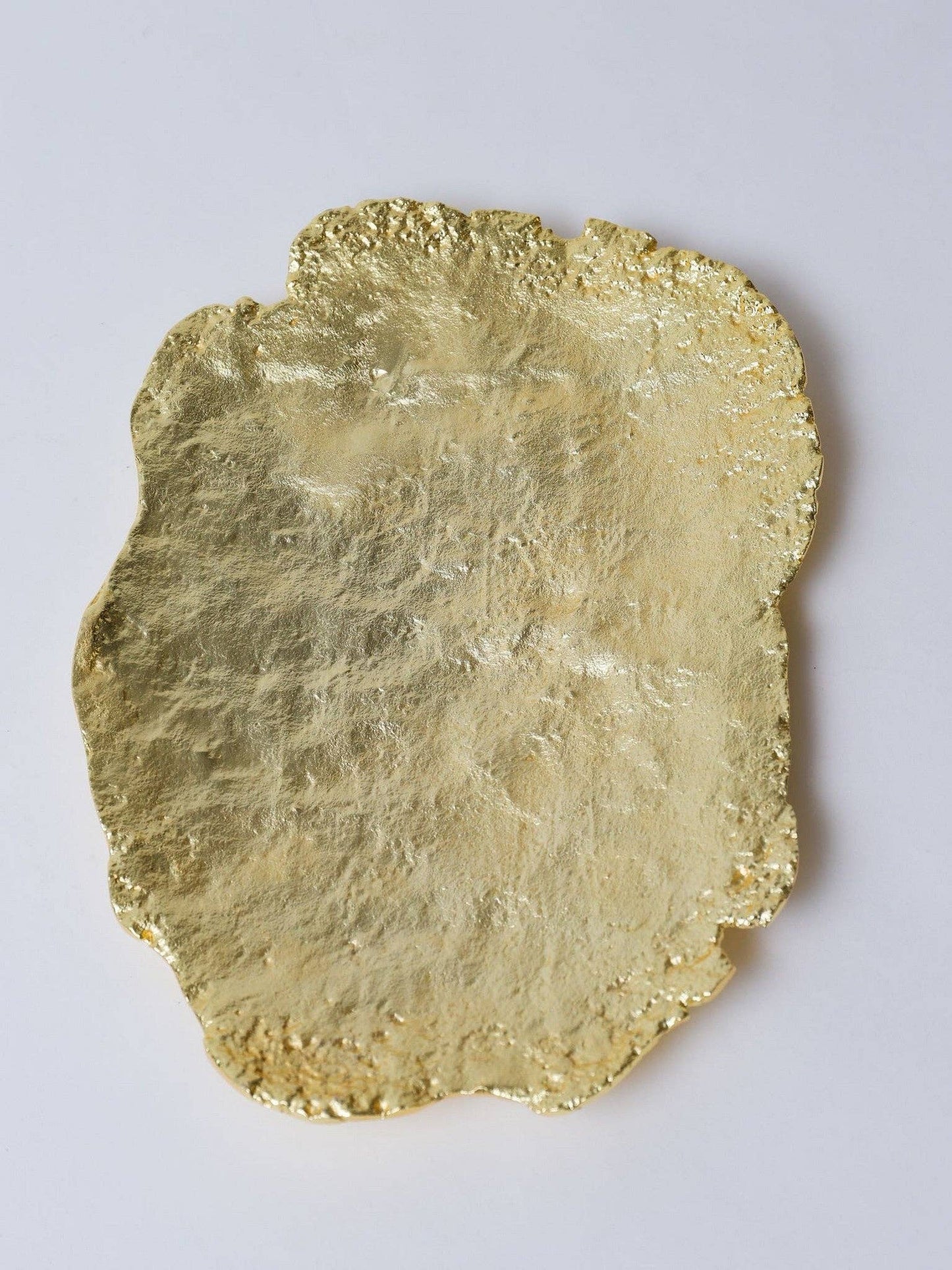 Bark Raw Edged Tray (Available in 2 Colors): Gold