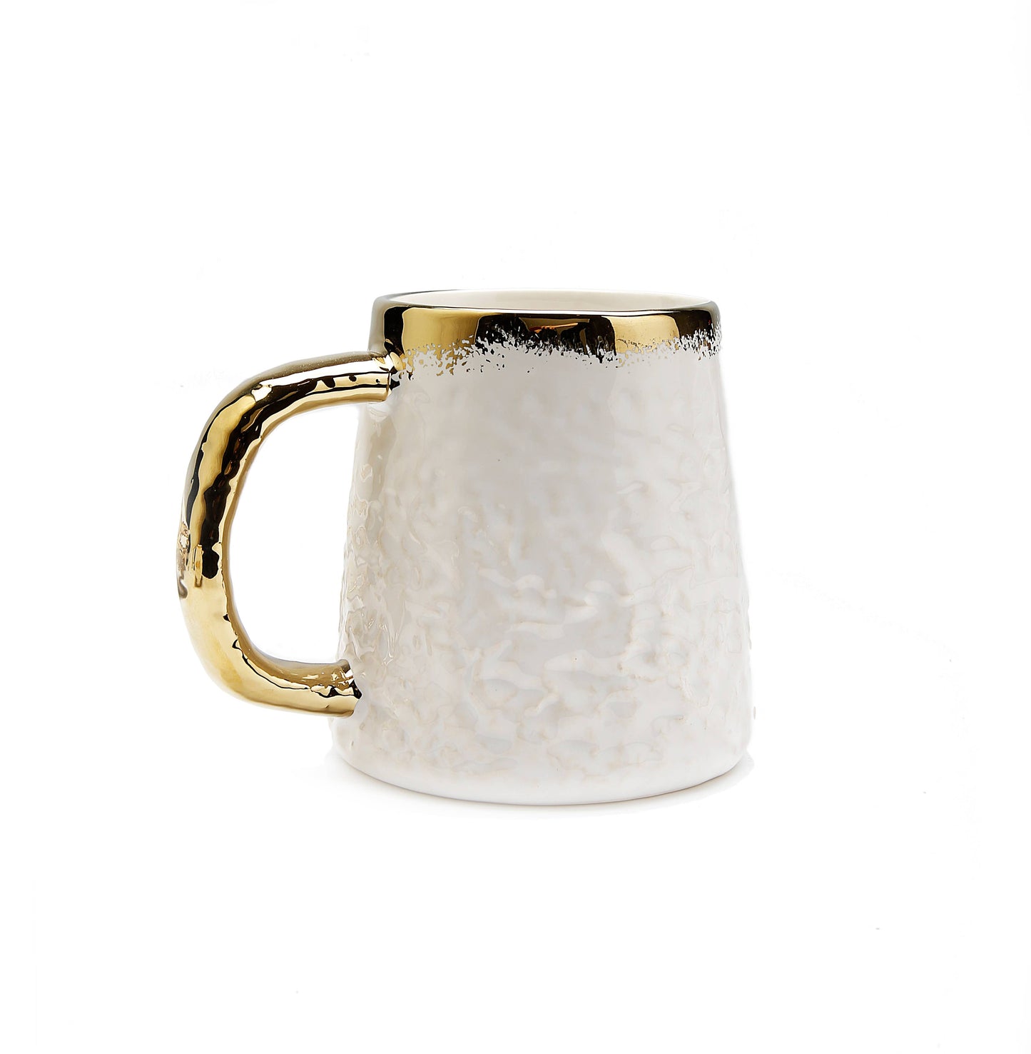 4 Piece White Dinner Set Speckled Gold Design (For 1 seating)