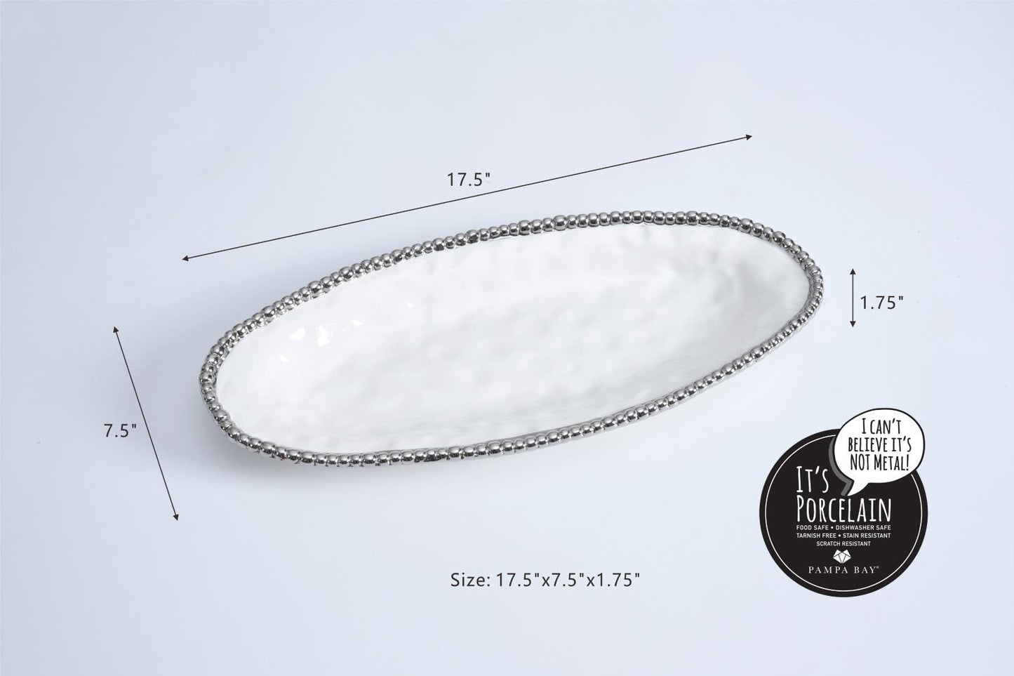 Silver Oval Serving Piece