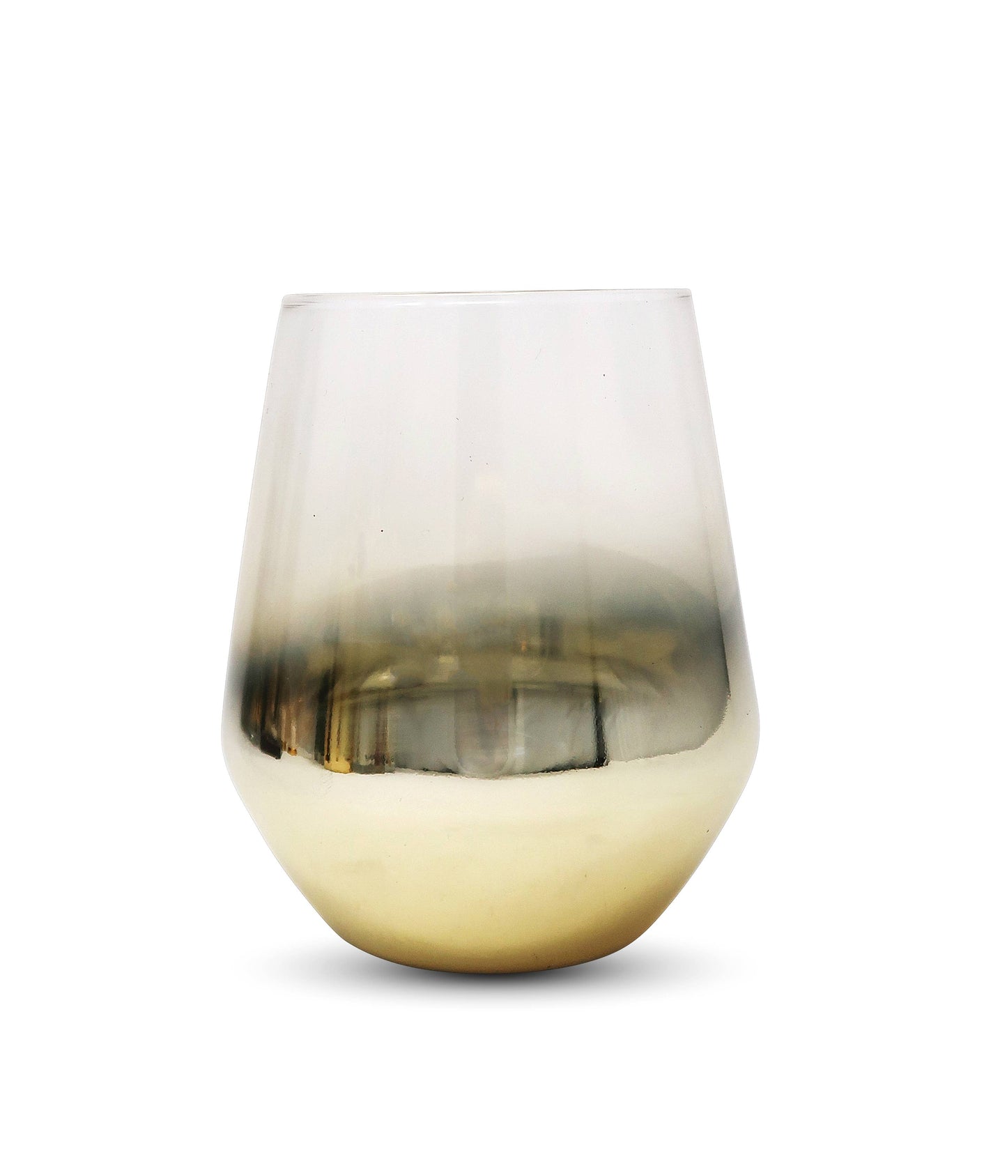 Set of 6 Tumblers with Gold Ombre Design, 15.5 oz