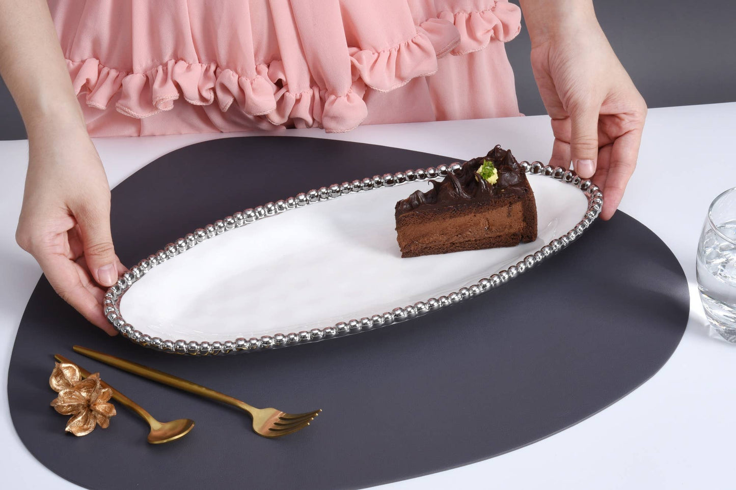 Silver Small Oval Serving Piece