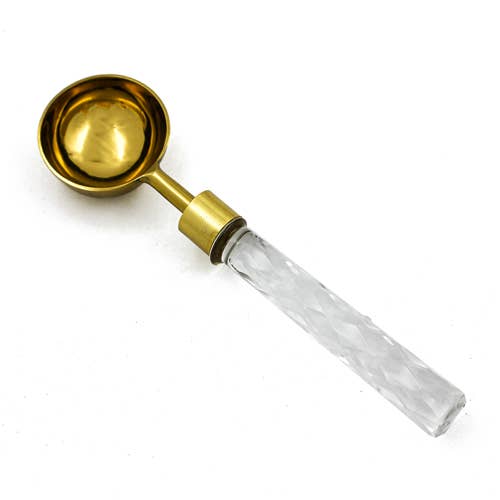 Imperfect Gold Scoop with Glass Handle