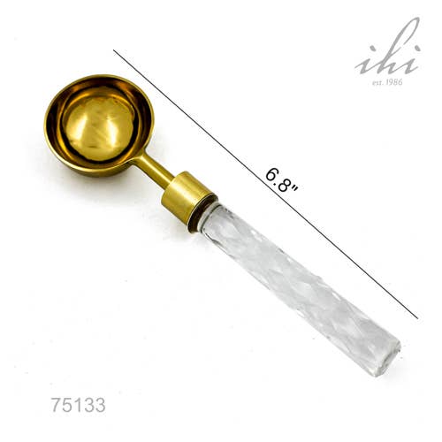 Imperfect Gold Scoop with Glass Handle