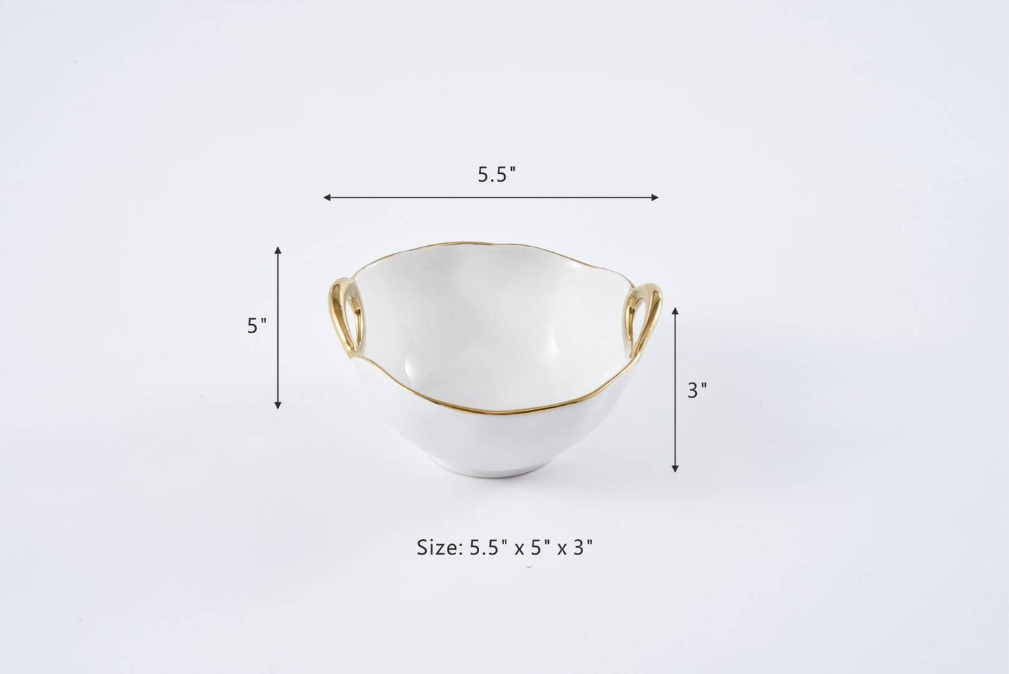 Snack Bowl With Gold Handle