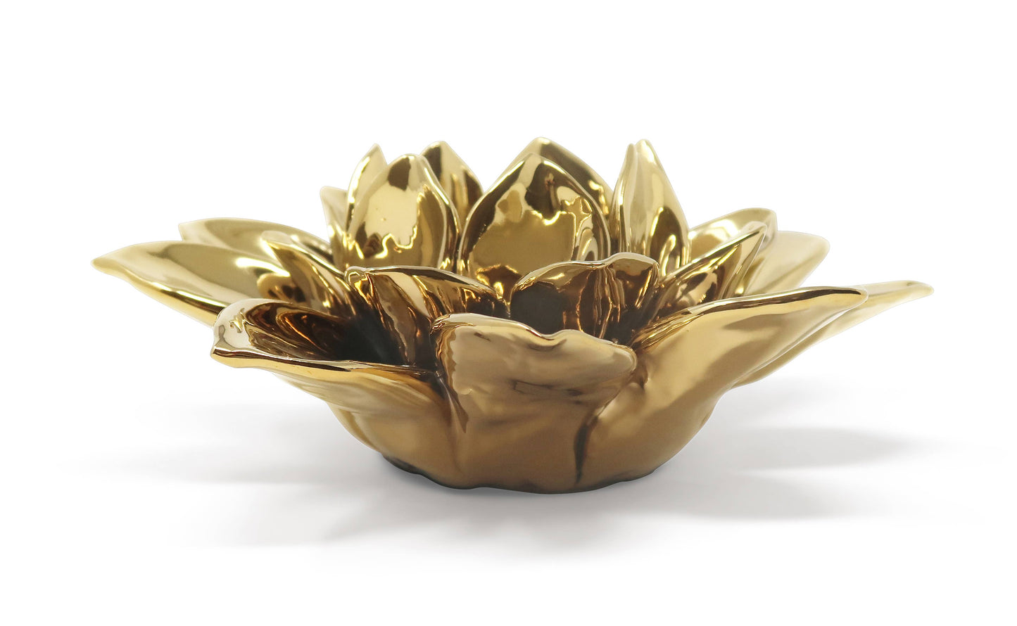 Gold Flower Shaped Tealight Holder