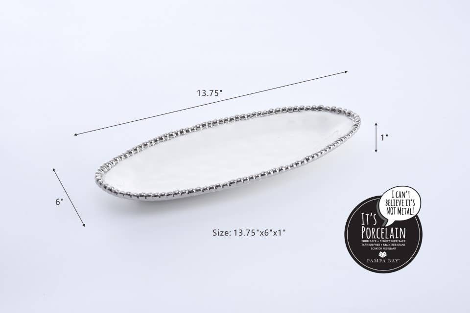 Silver Small Oval Serving Piece