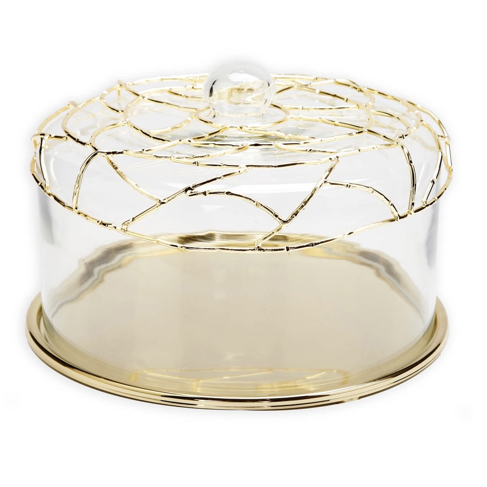 Gold Mesh Dome Cake Plate (2 variations)
