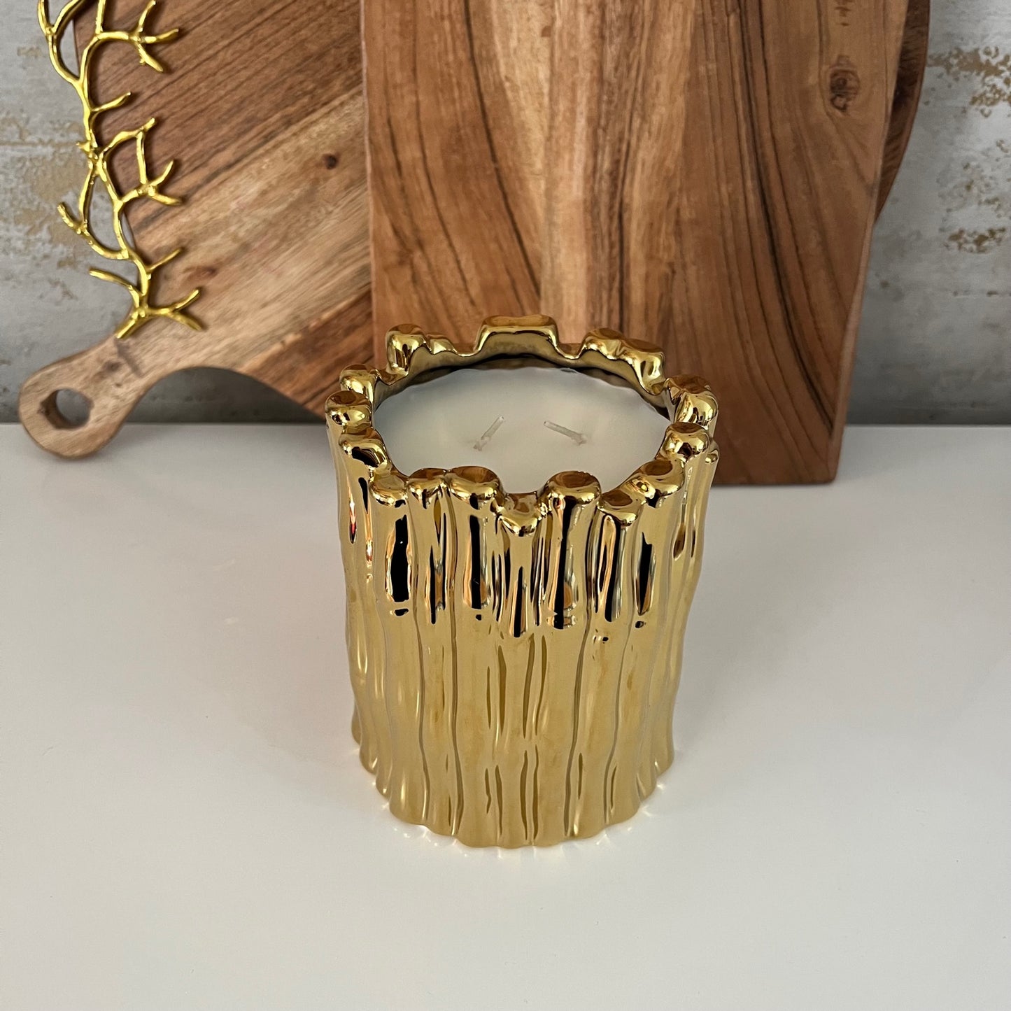 Gold Bamboo Candle