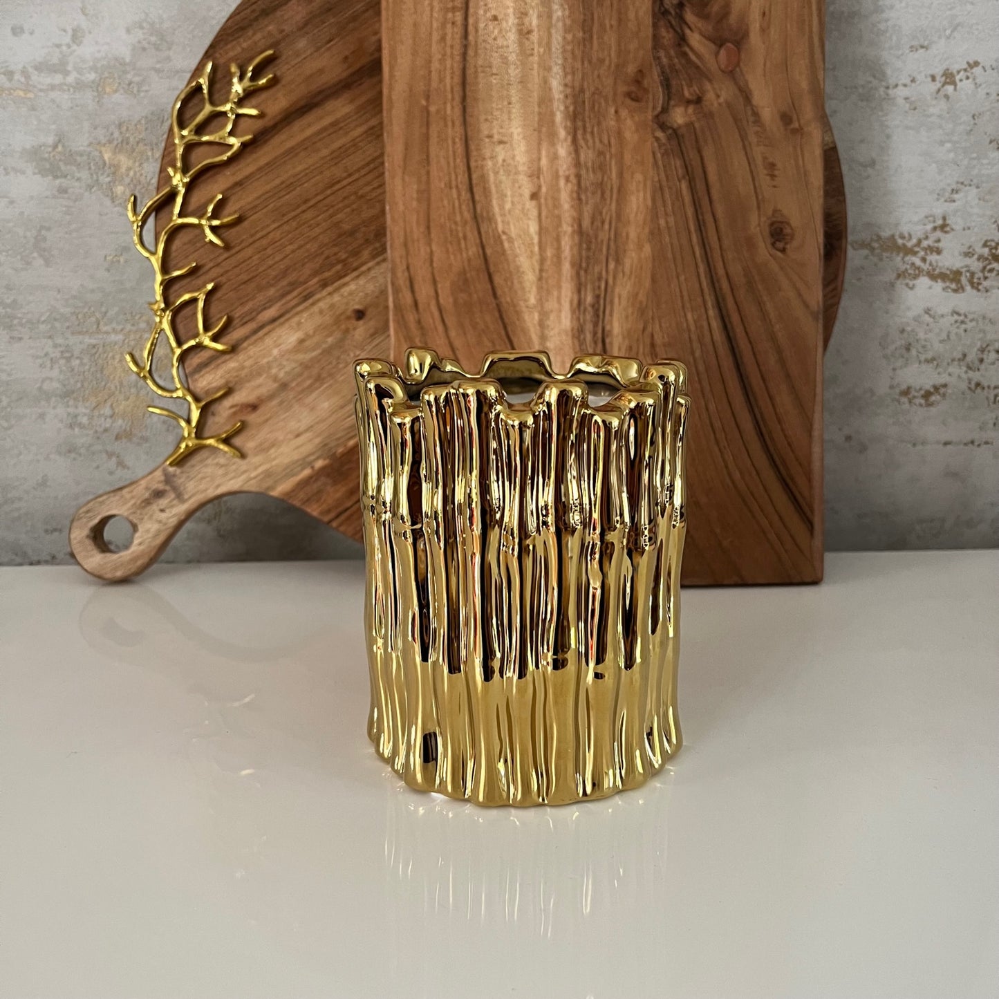 Gold Bamboo Candle