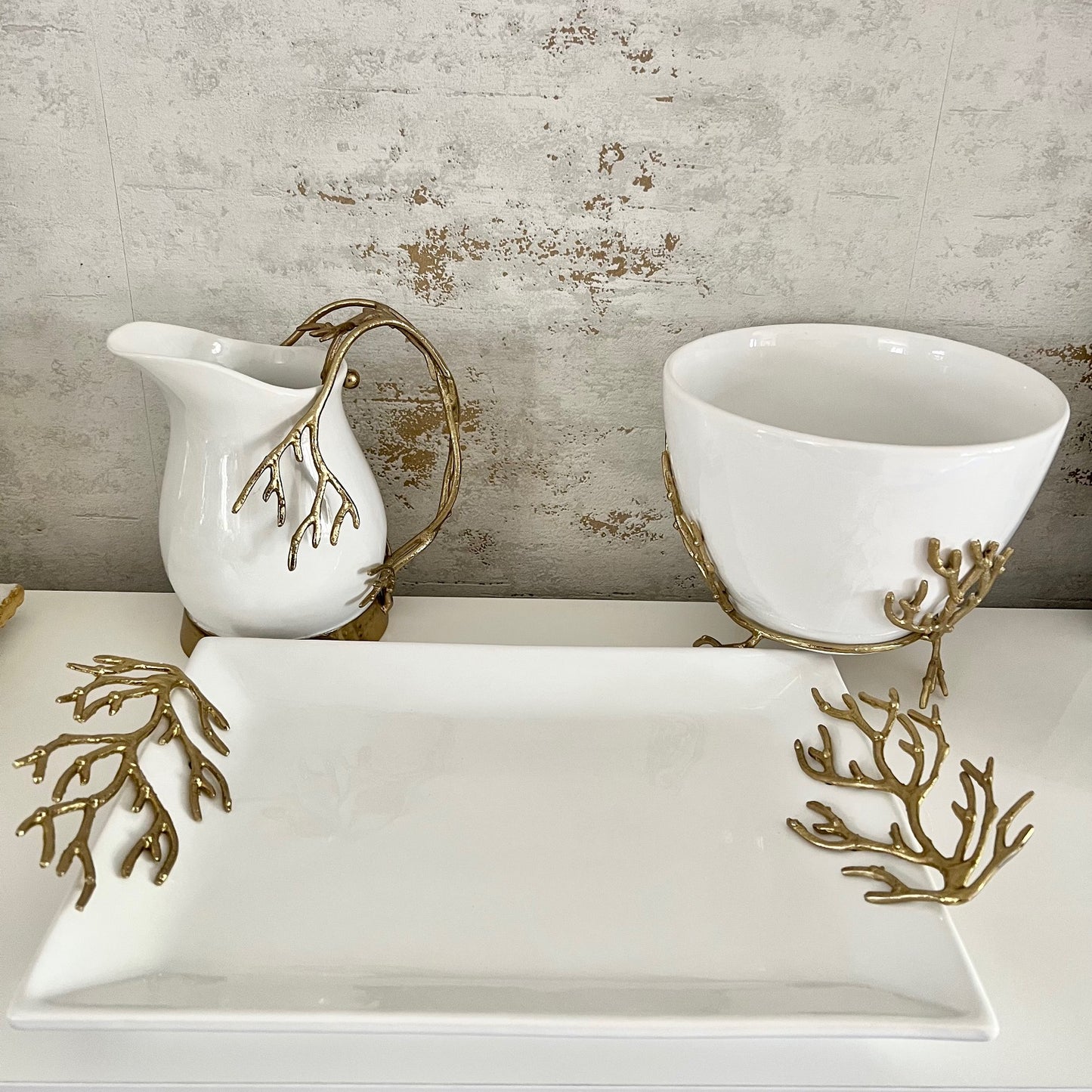 Ceramic Coral Serve Ware Collection