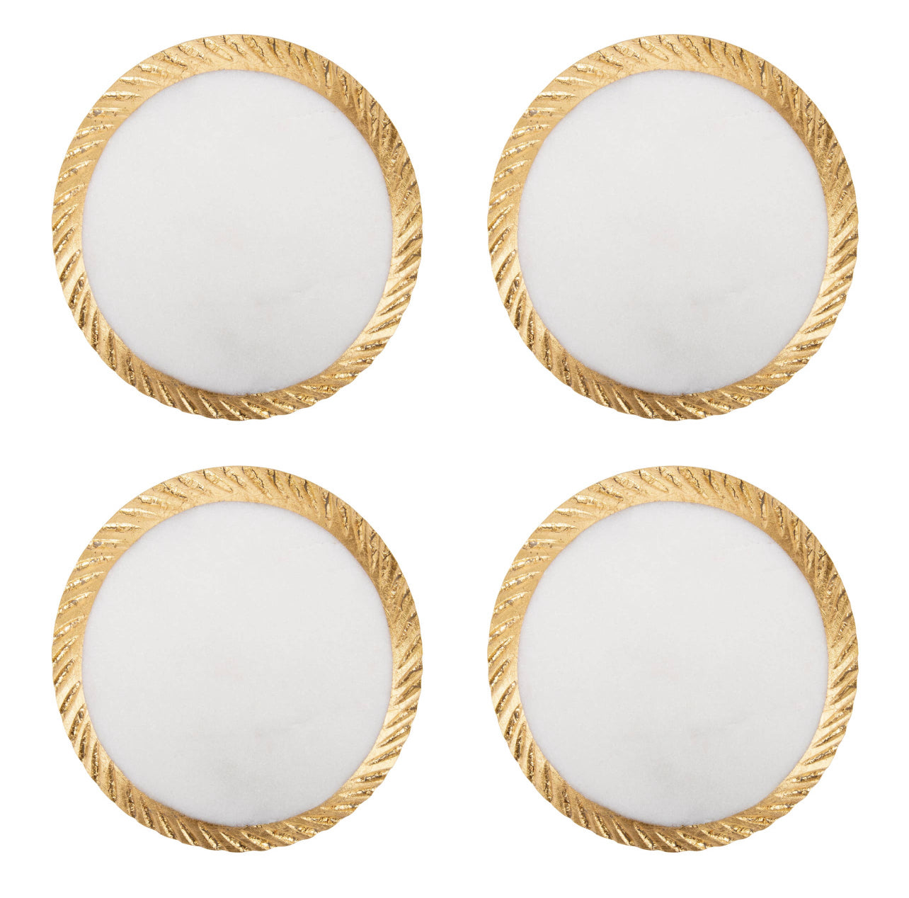 Gold Round Marble Coasters