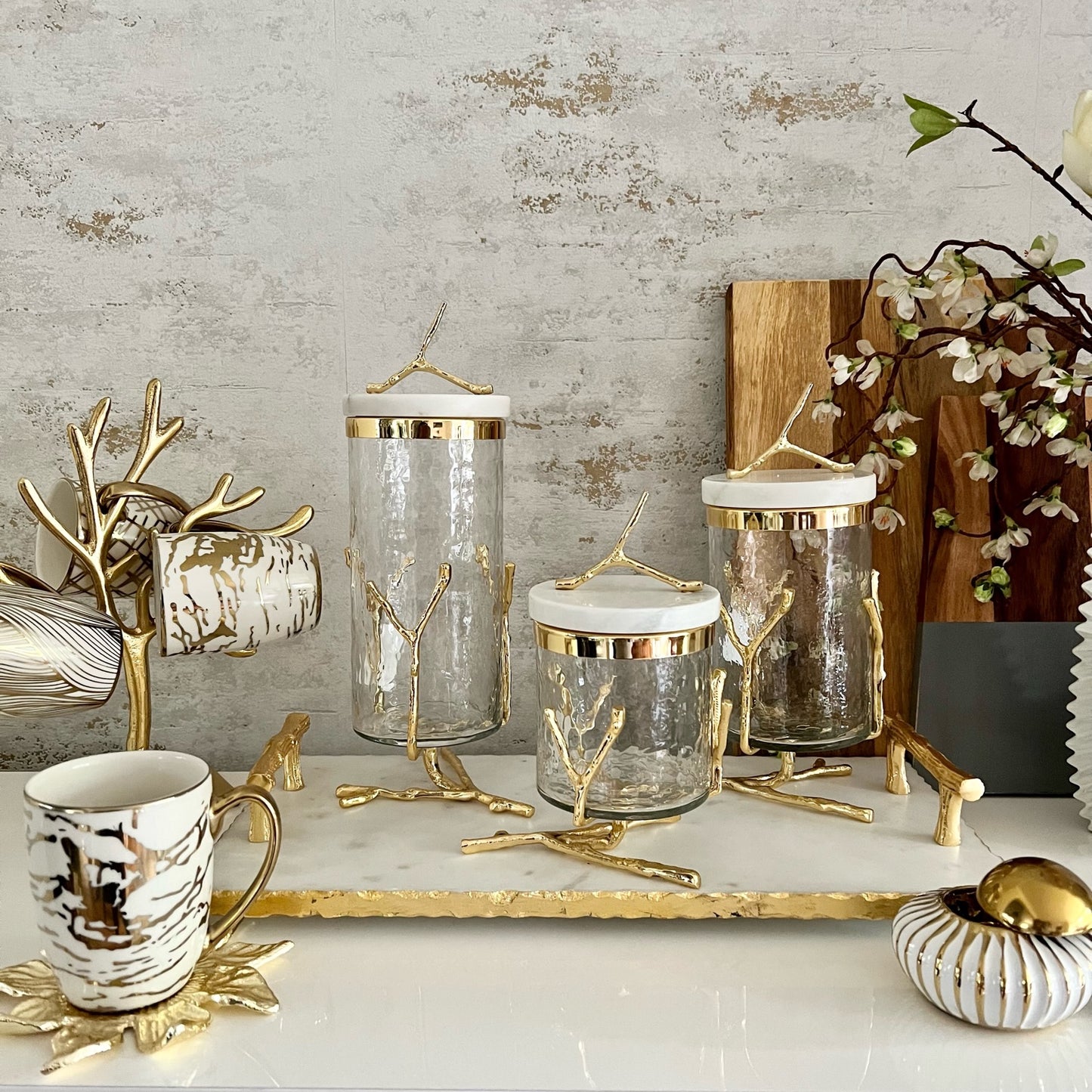 Gold Twig Canister
