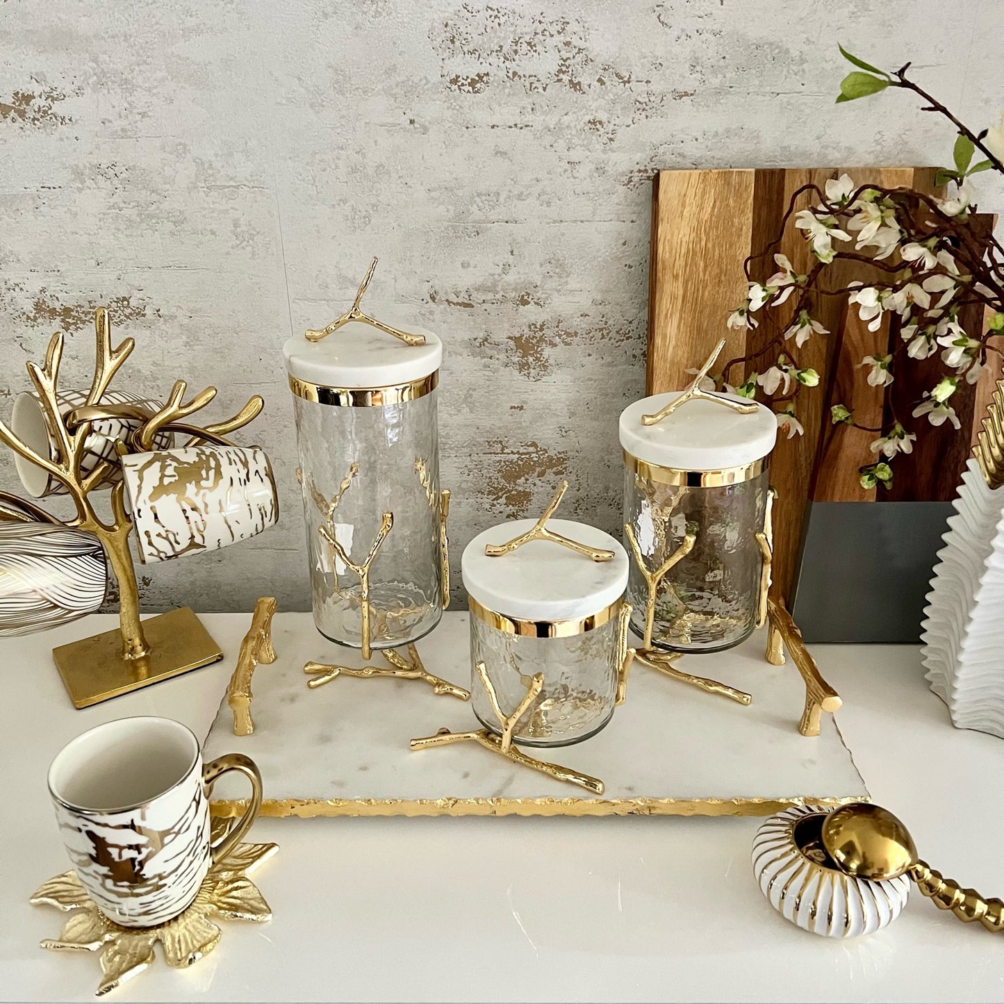 Gold Twig Canister