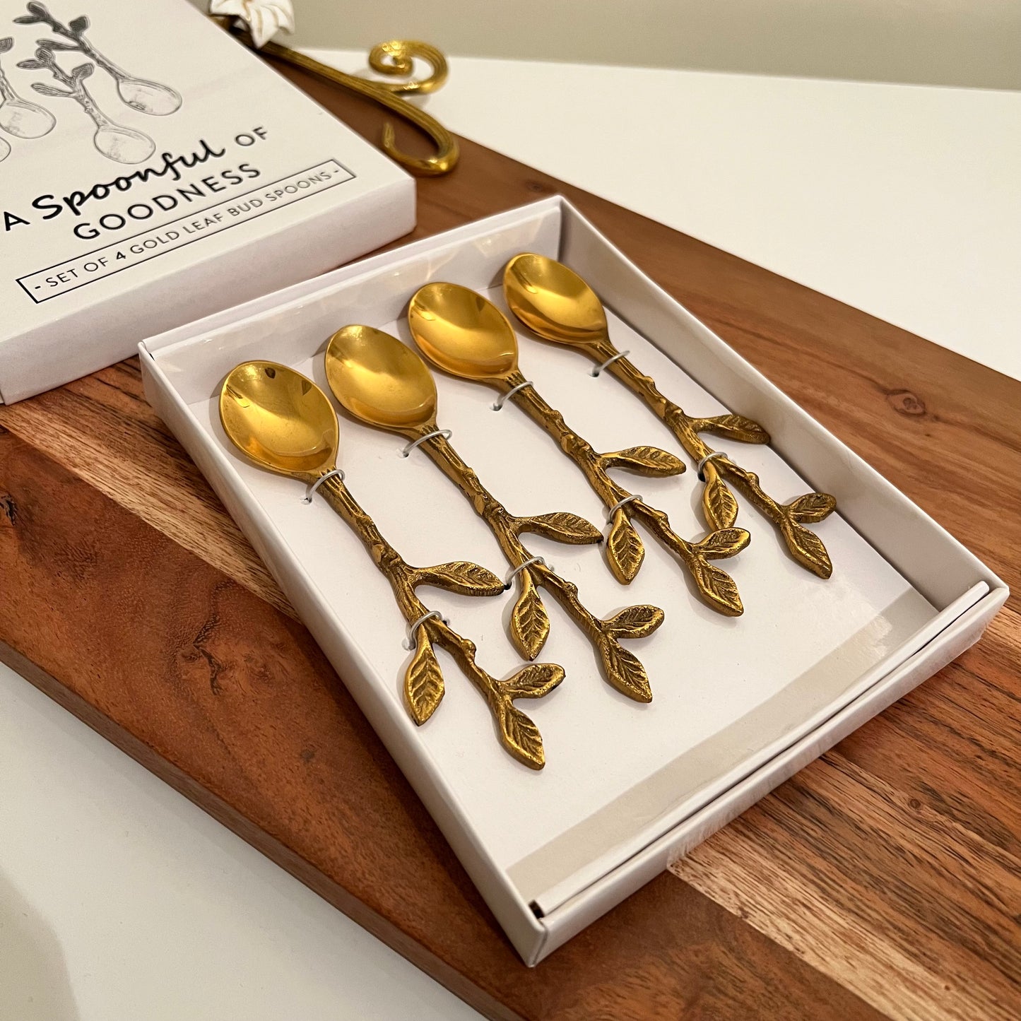 Gold Leaf Bud Spoons