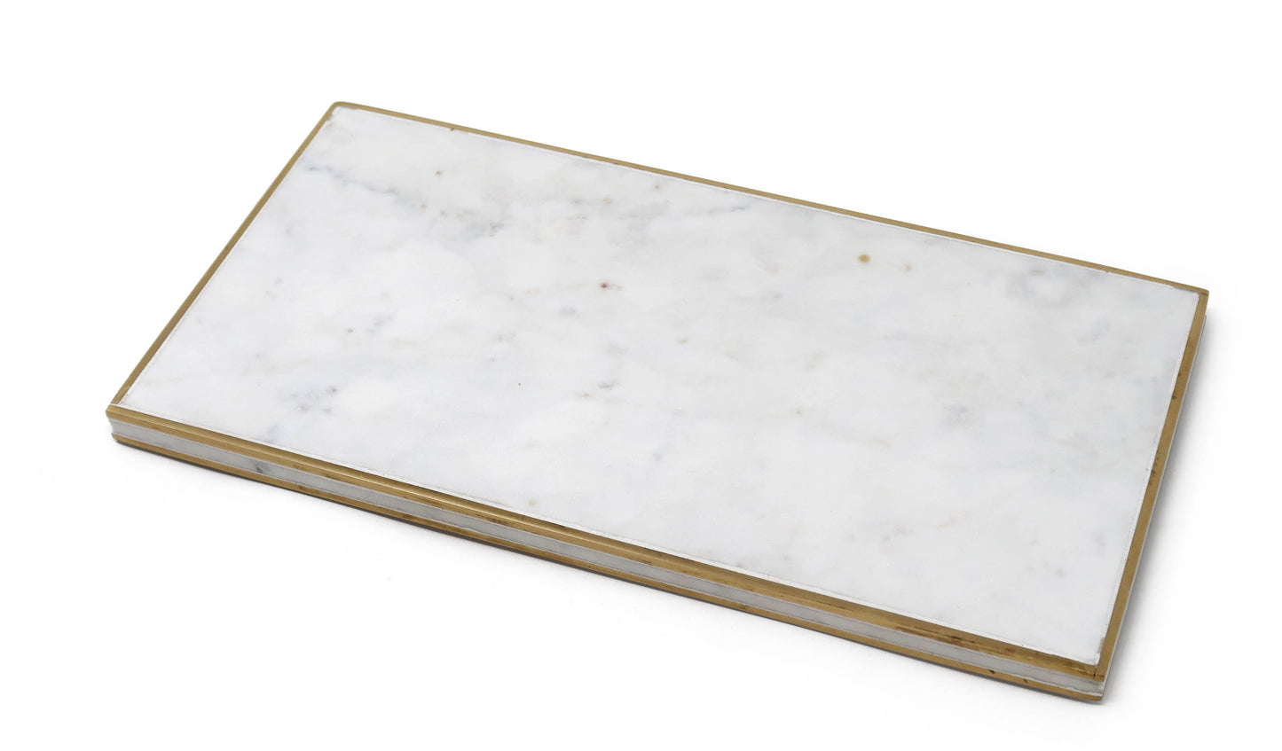 Marble Tray with Gold Trim