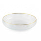 Curved Glass Bowl with Gold Rim