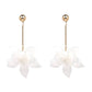 Francoise White Flower Drop Earrings