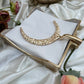 Gold And White Enamelled Napkin Holder