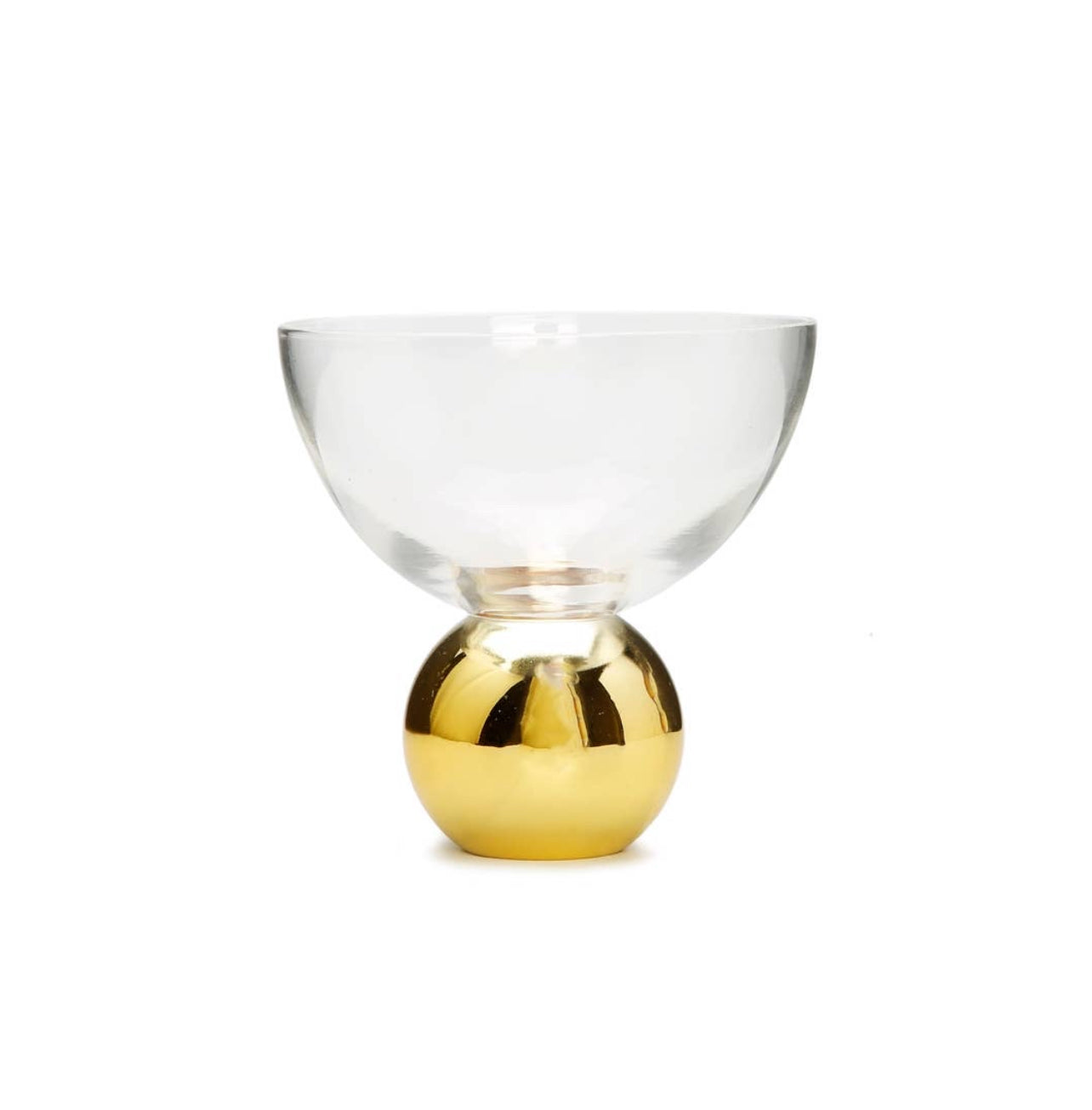 Set of 4 Dessert Bowls On Gold Ball Pedestal