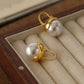 Chic Modern Vintage Pearl Drop Earrings