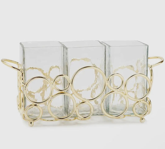 Cutlery Holder Gold Loop Design