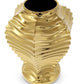 Gold Ginger Jar With Pleat Design