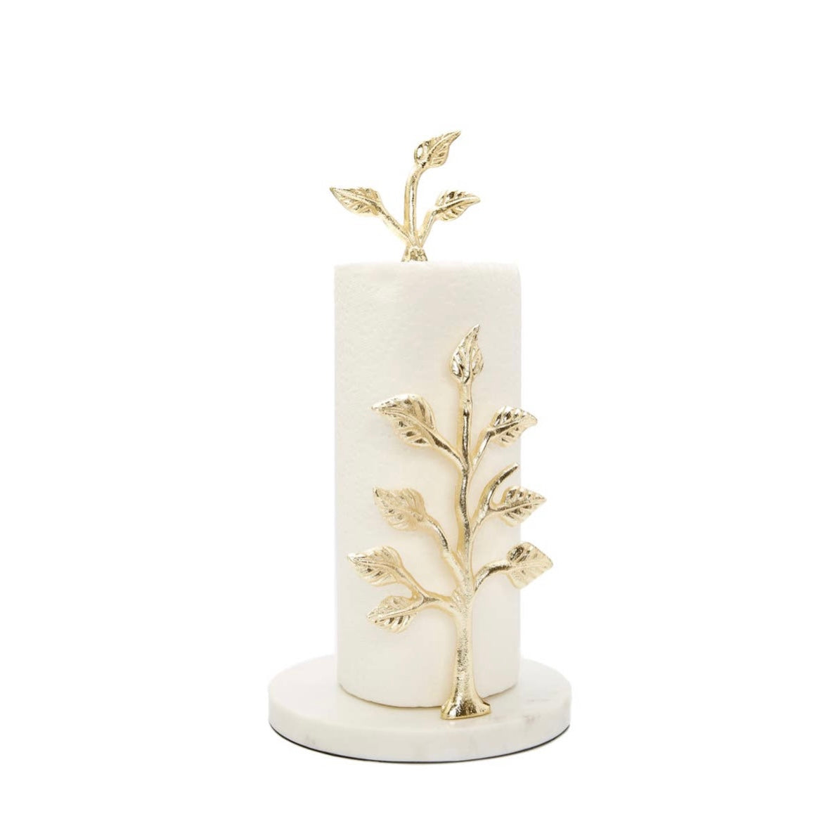 Paper Towel Holder Gold Tree Design With Marble Base
