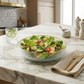Curved Glass Bowl with Gold Rim