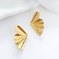 Fan Gold Statement Earrings