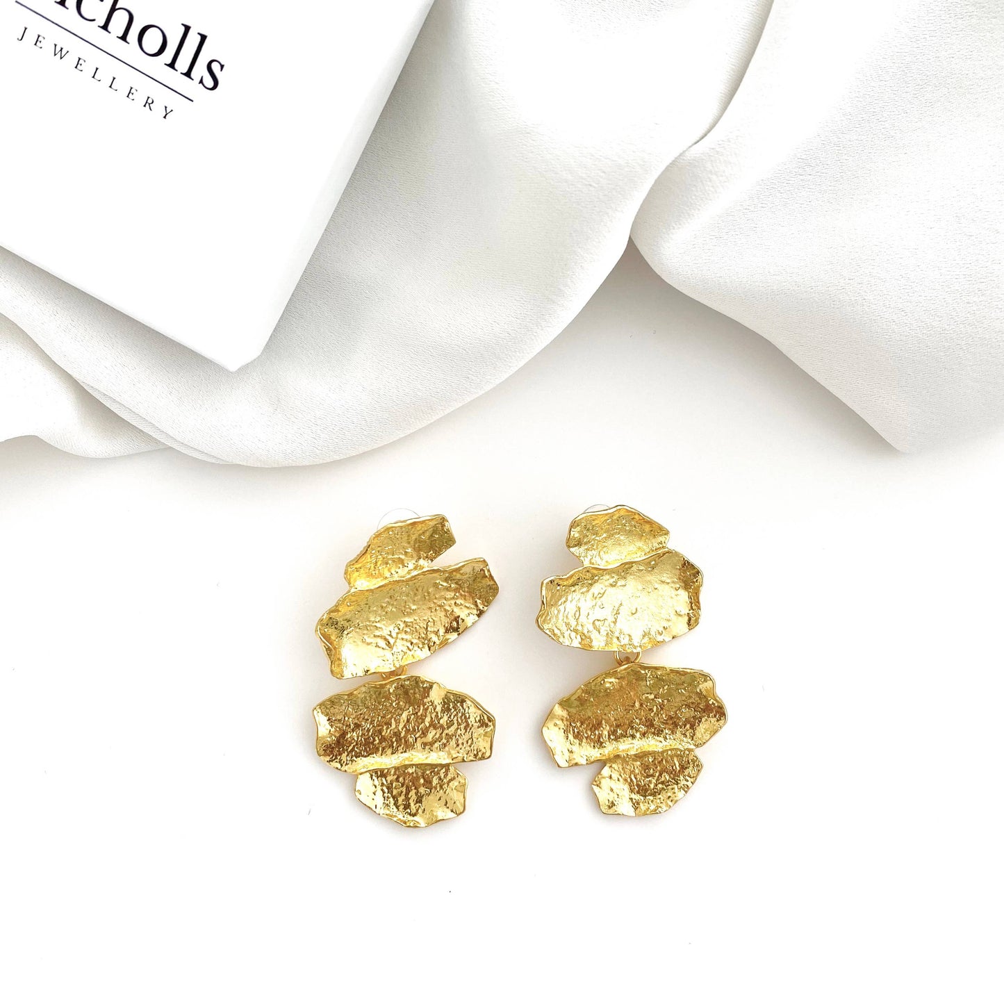 Geometric Gold Statement Earrings