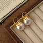 Chic Modern Vintage Pearl Drop Earrings