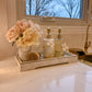 Raised Marble Tray with Gold Trim