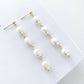 Delicate Drop Pearl Earrings and Necklace set in Gold