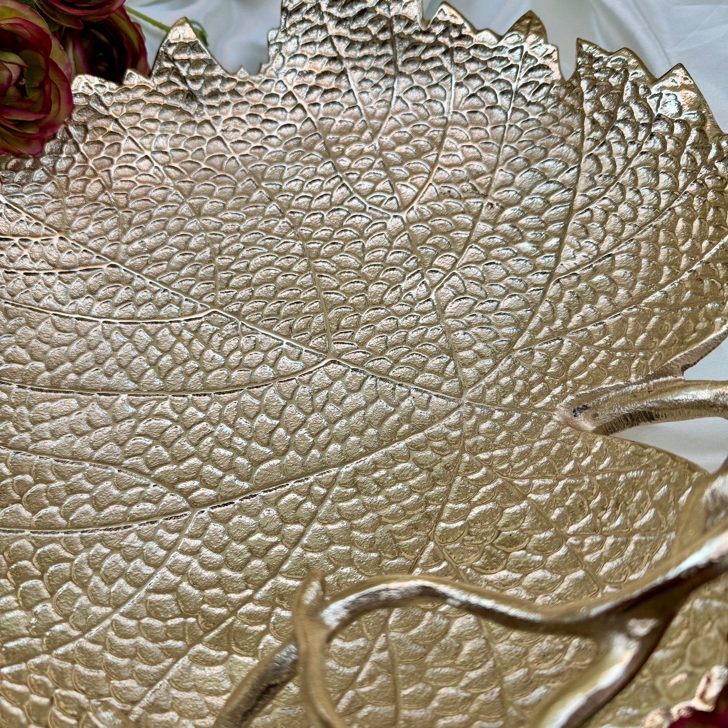 Gold Decorative Leaf Bowl