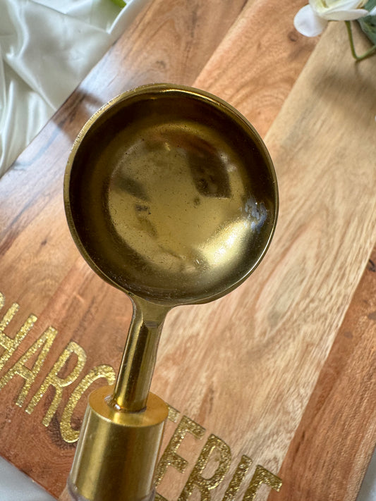 Imperfect Gold Scoop with Glass Handle