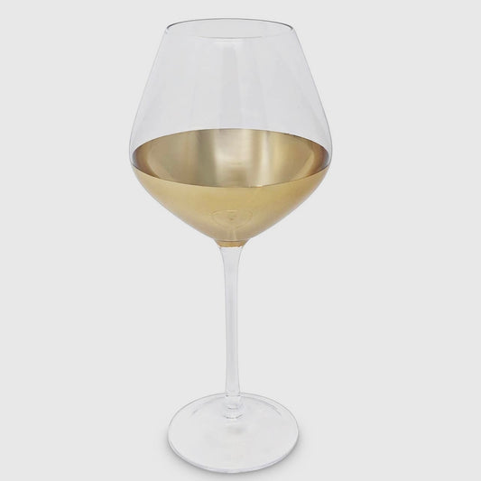 Set of 6 Glasses With Gold Dipped Bottom