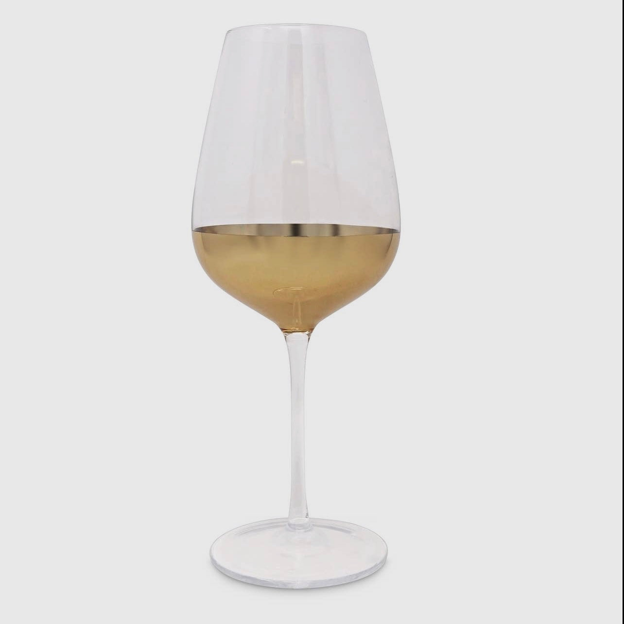 Set of 6 Glasses With Gold Dipped Bottom