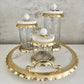 Gold Ruffled Marble tray