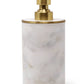 White Marble Dispenser with Gold Pump