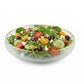 Curved Glass Bowl with Gold Rim
