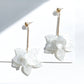 Francoise White Flower Drop Earrings