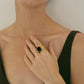 Bold Minimalist Gold Rutilated Quartz Ring