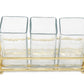 Cutlery Holder with Silver Frame and Cylinder Handles - 12.6: Gold/Marble Handles