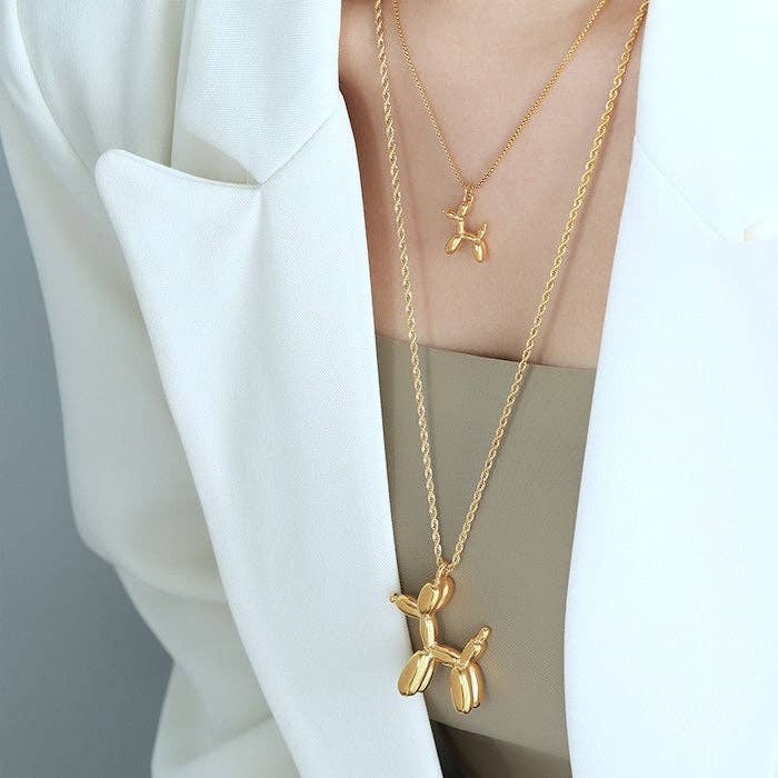 Cute Balloon Dog Pendant Necklace: Small Pendant