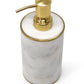 White Marble Dispenser with Gold Pump