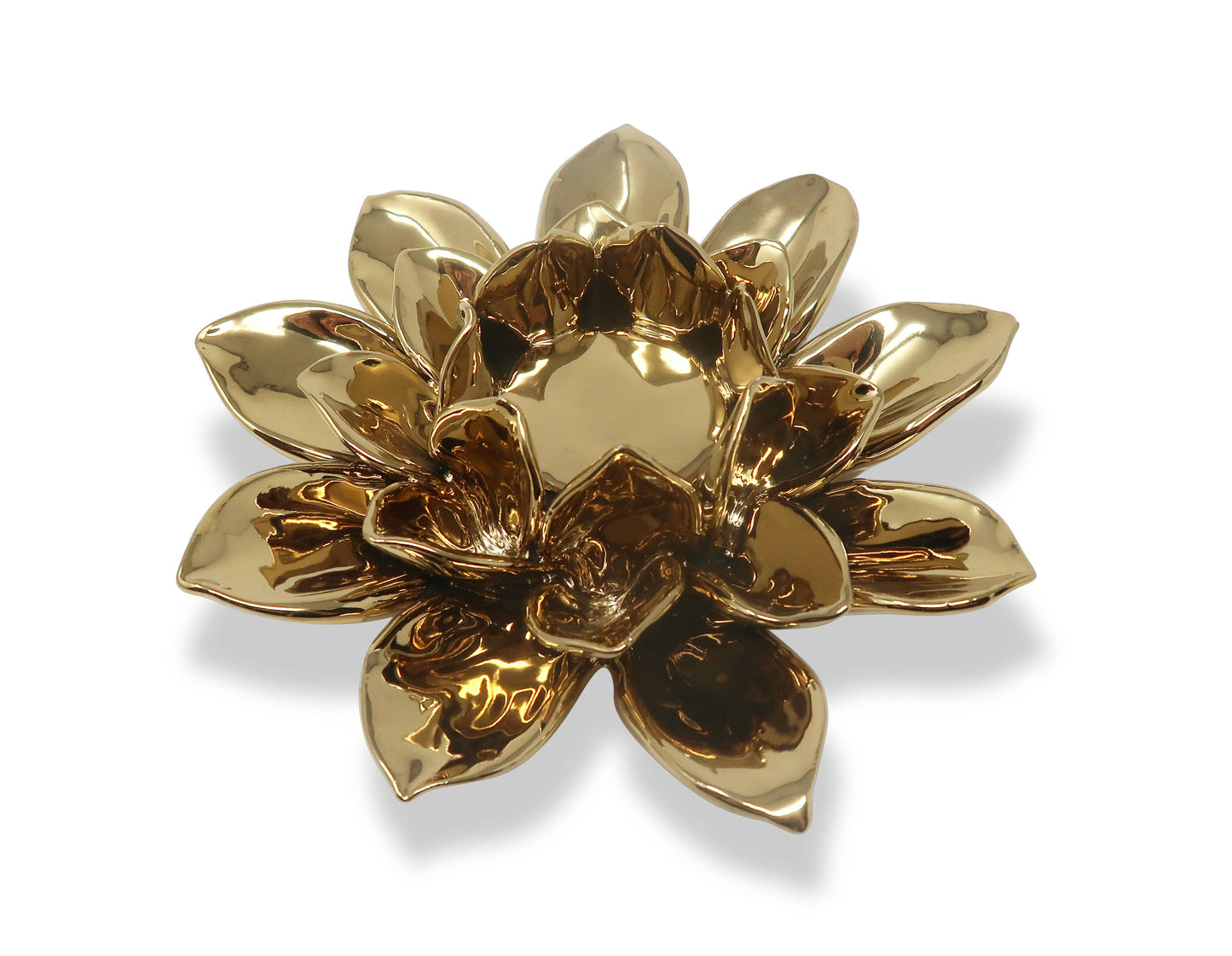 Gold Flower Shaped Tealight Holder