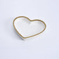 Heart Dish White with Gold Trim