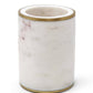 White Marble Cup with Gold Rim