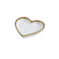 Mini Heart Dish White with Gold Trim