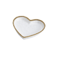 Heart Dish White with Gold Trim